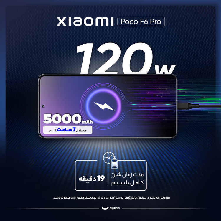 گوشی موبایل شیائومی مدل Poco F6 Pro دو سیم کارت ظرفیت 512 گیگابایت و رم 12 گیگابایت