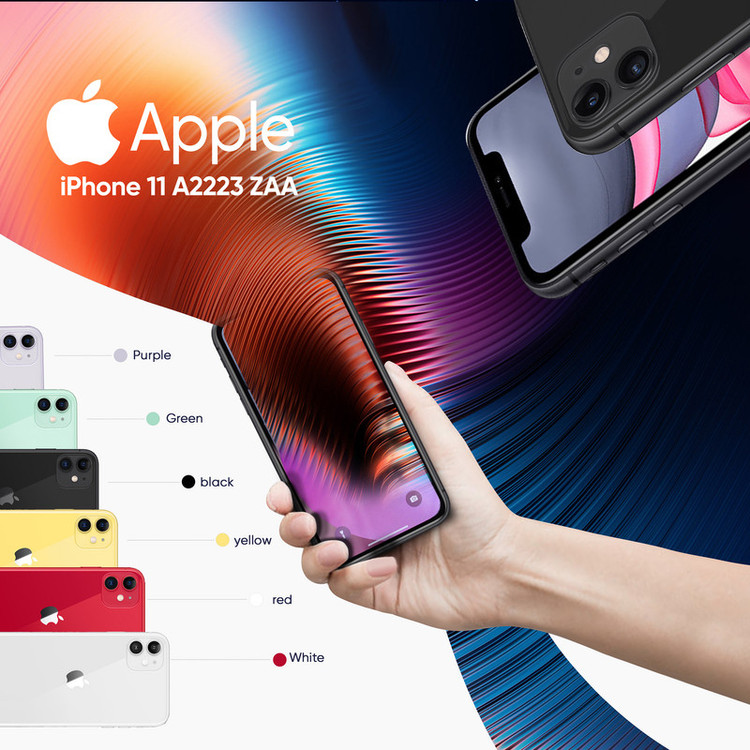 گوشی موبایل اپل مدل iPhone 11 A2223 ZAA دو سیم کارت ظرفیت 128 گیگابایت و رم 4 گیگابایت - نات اکتیو