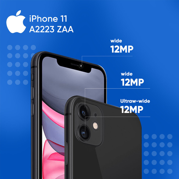 گوشی موبایل اپل مدل iPhone 11 A2223 ZAA دو سیم کارت ظرفیت 128 گیگابایت و رم 4 گیگابایت - نات اکتیو