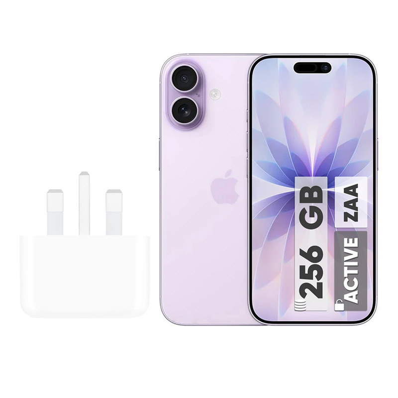 گوشی موبایل اپل مدل iPhone 17 ZAA تک سیم کارت + eSim ظرفیت 256 گیگابایت و رم 8 گیگابایت - اکتیو - به همراه شارژر 20 وات اپل