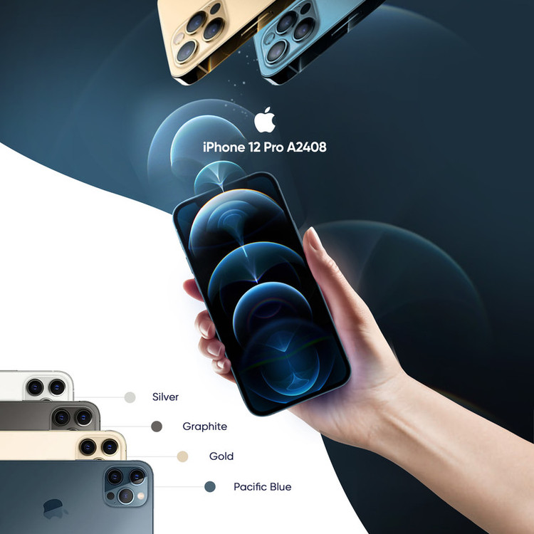 گوشی موبایل اپل مدل iPhone 12 Pro A2408 دو سیم کارت ظرفیت 256 گیگابایت و 6 گیگابایت رم - نات اکتیو
