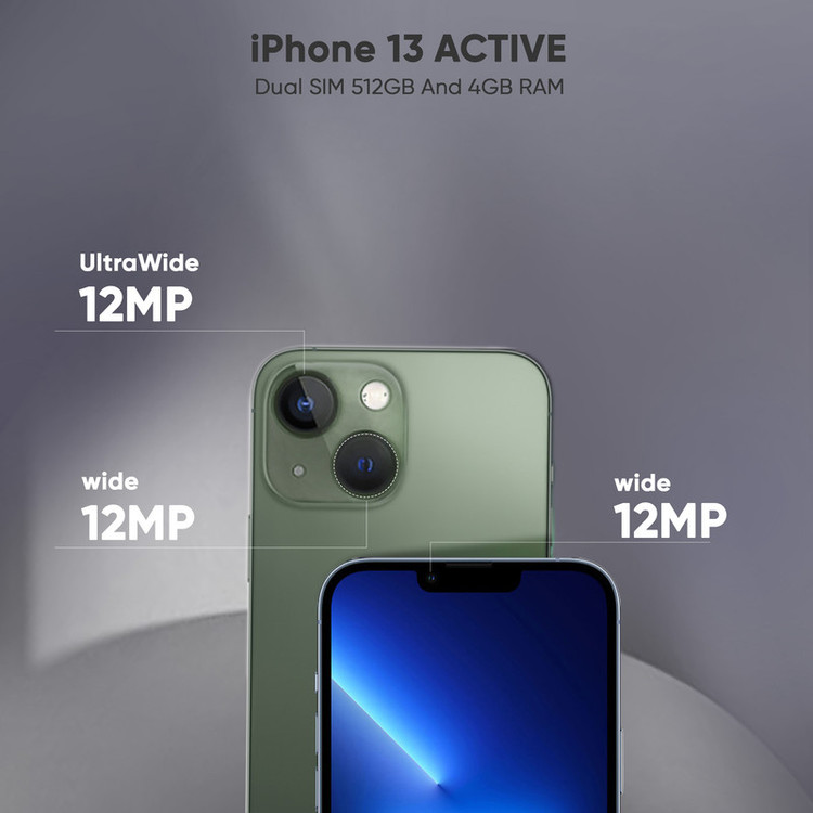 گوشی موبایل اپل مدل iPhone 13 دو سیم کارت ظرفیت 512 گیگابایت و رم 4 گیگابایت - اکتیو