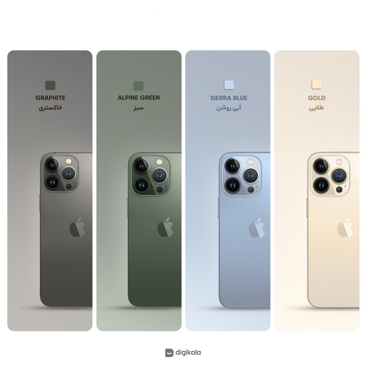 گوشی موبایل اپل مدل iPhone 13 Pro Max LLA تک سیم کارت ظرفیت 512 گیگابایت و رم 6 گیگابایت - اکتیو